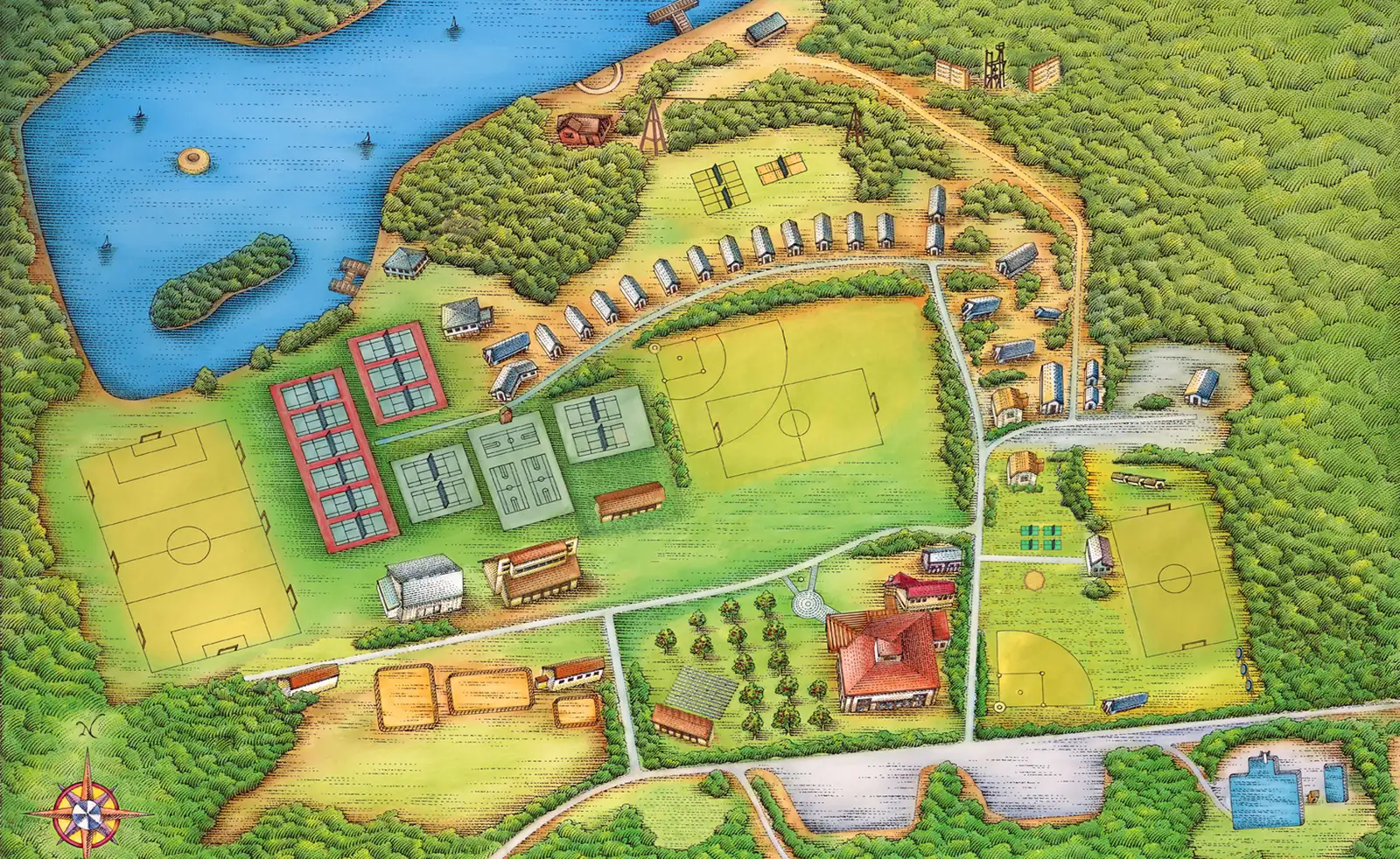 Map of Bryn Mawr Mountain Retreats campground
